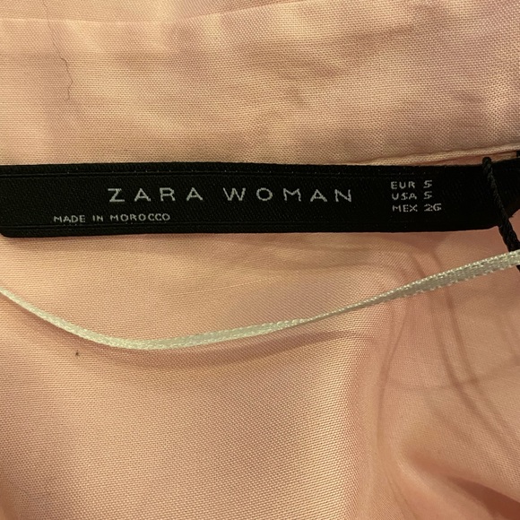 Zara Womens Pink Tunic with High Low Asymmetrical Hemline W Drawstring / S / NWT - Picture 14 of 16